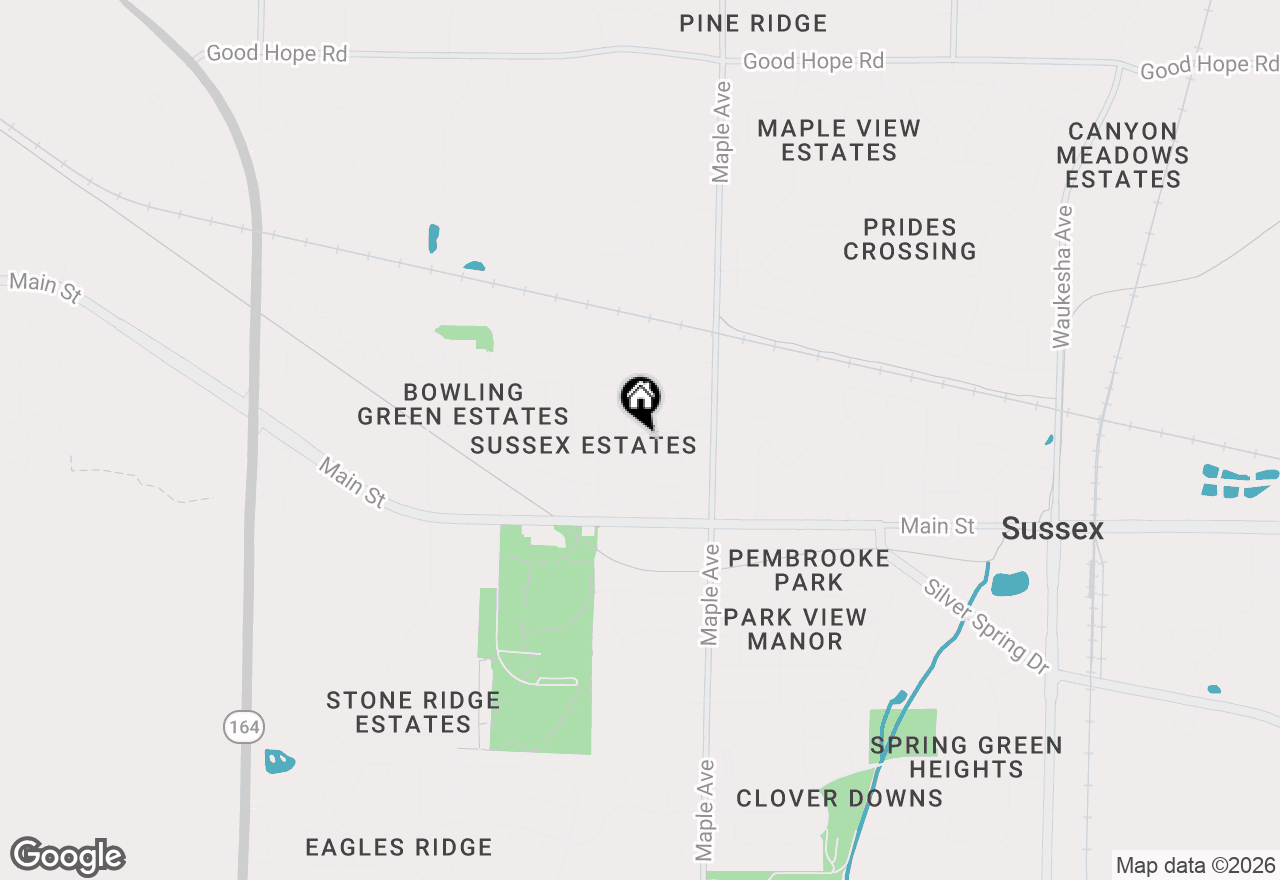 Map of N65W24157 Poplar Ave, Sussex, WI 53089