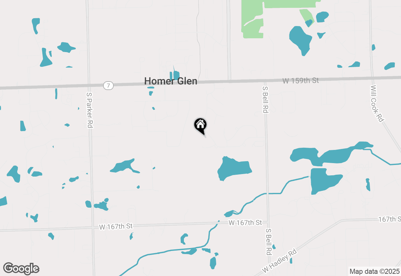 Map of 12947 W Oak View Court, Homer Glen, IL 60491