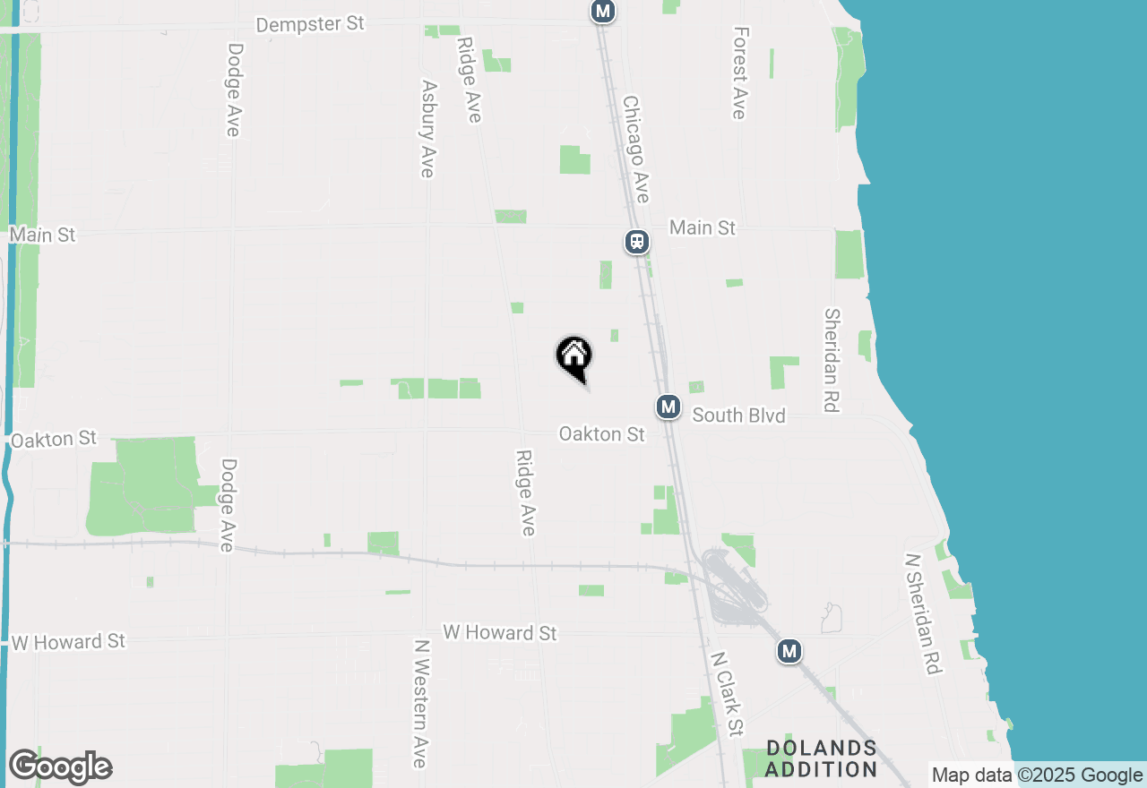 Map of 811 South Boulevard, Evanston, IL 60202