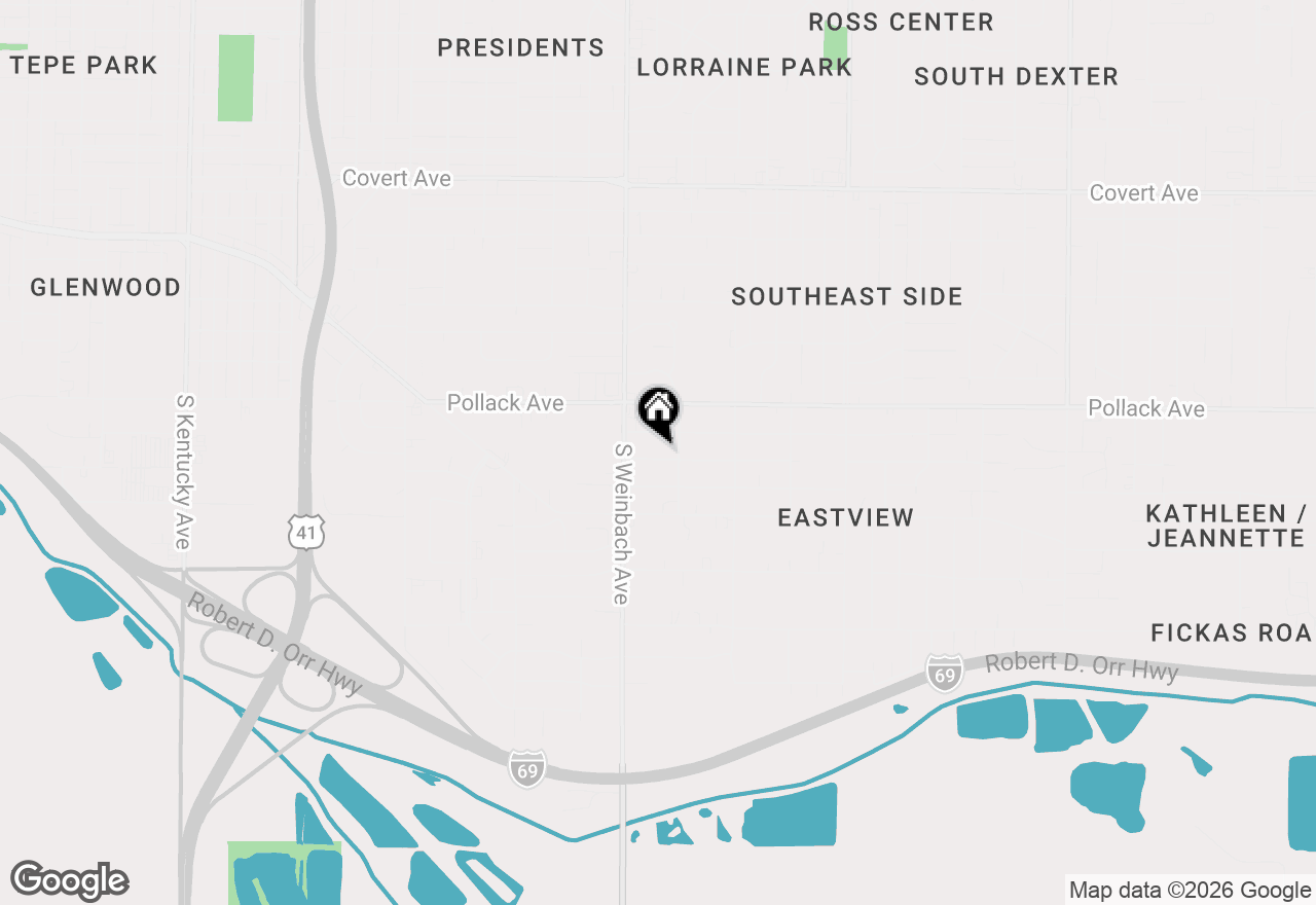 Map of 2028 Kathleen Avenue, Evansville, IN 47714