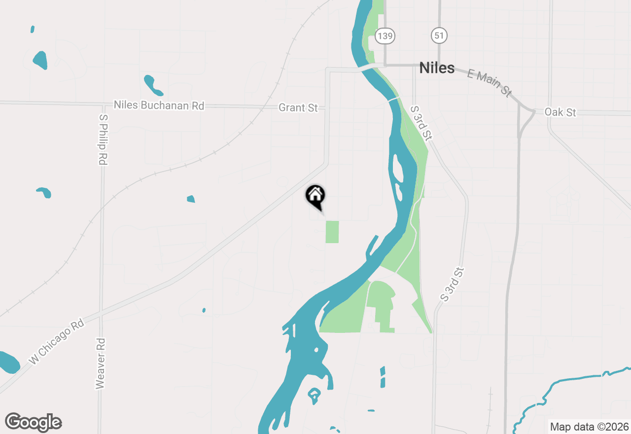 Map of 621 French Street, Niles, MI 49120