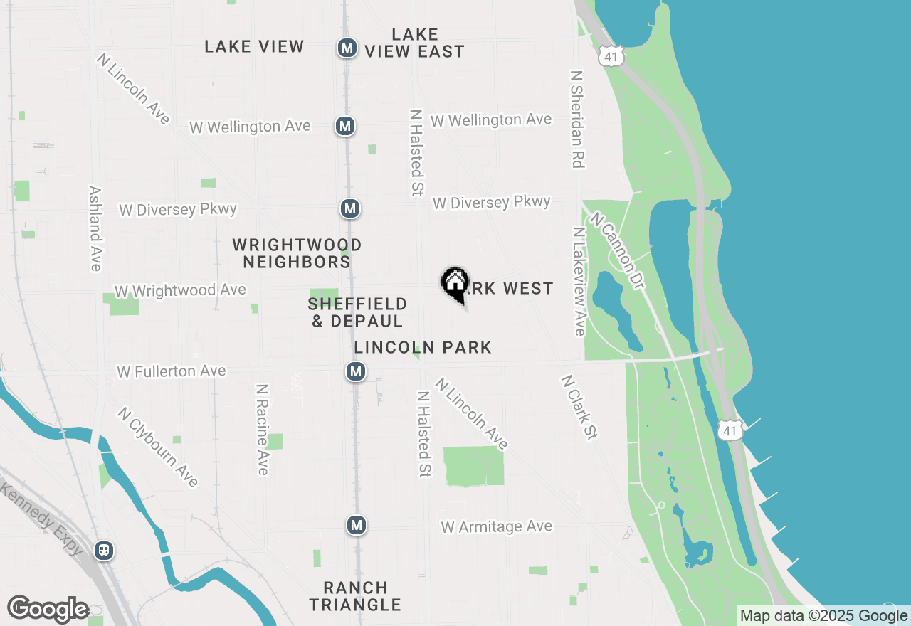 Map of 2480 N Orchard Street #3, Chicago, IL 60614