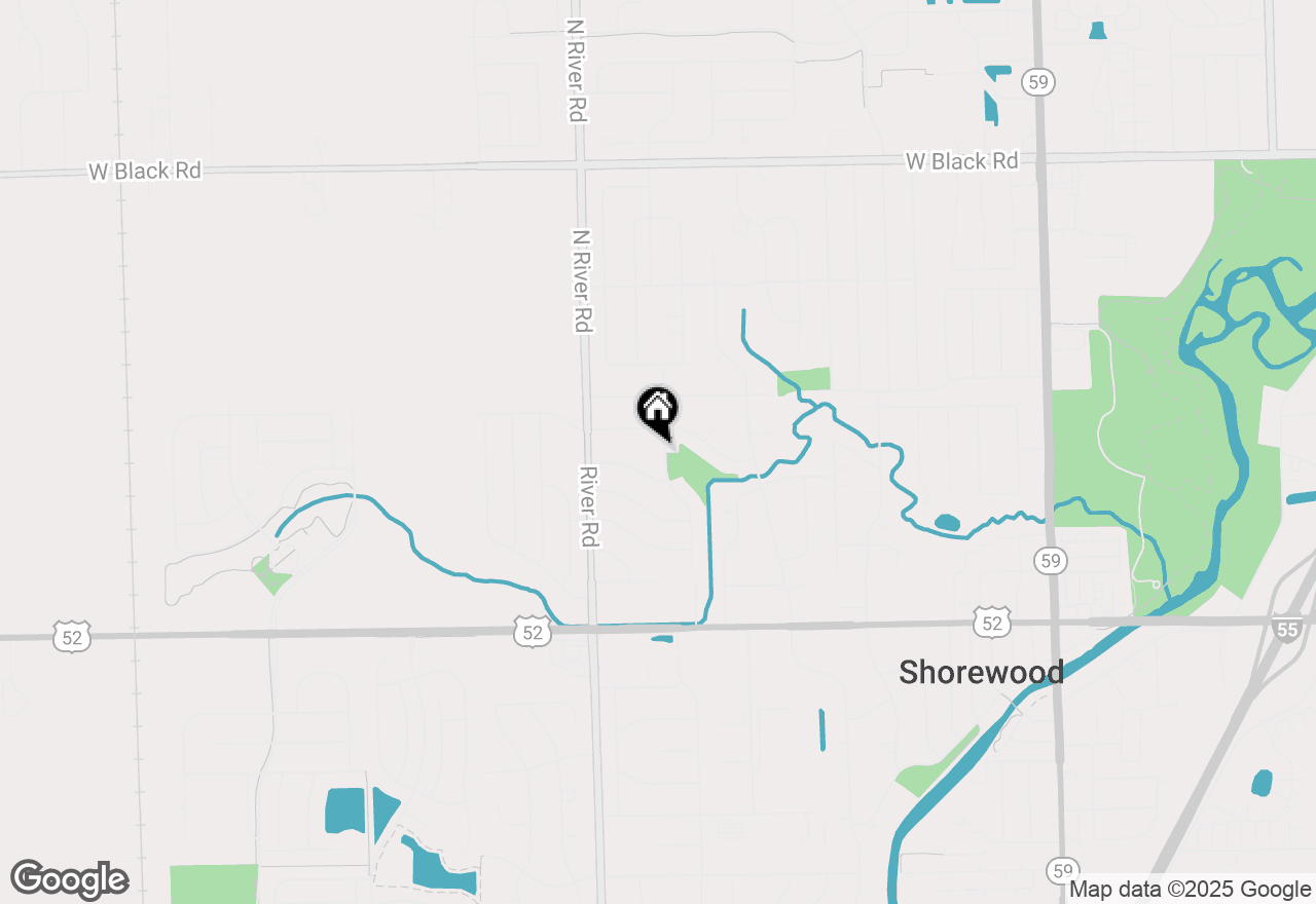 Map of 407 Greenfield Road, Shorewood, IL 60404