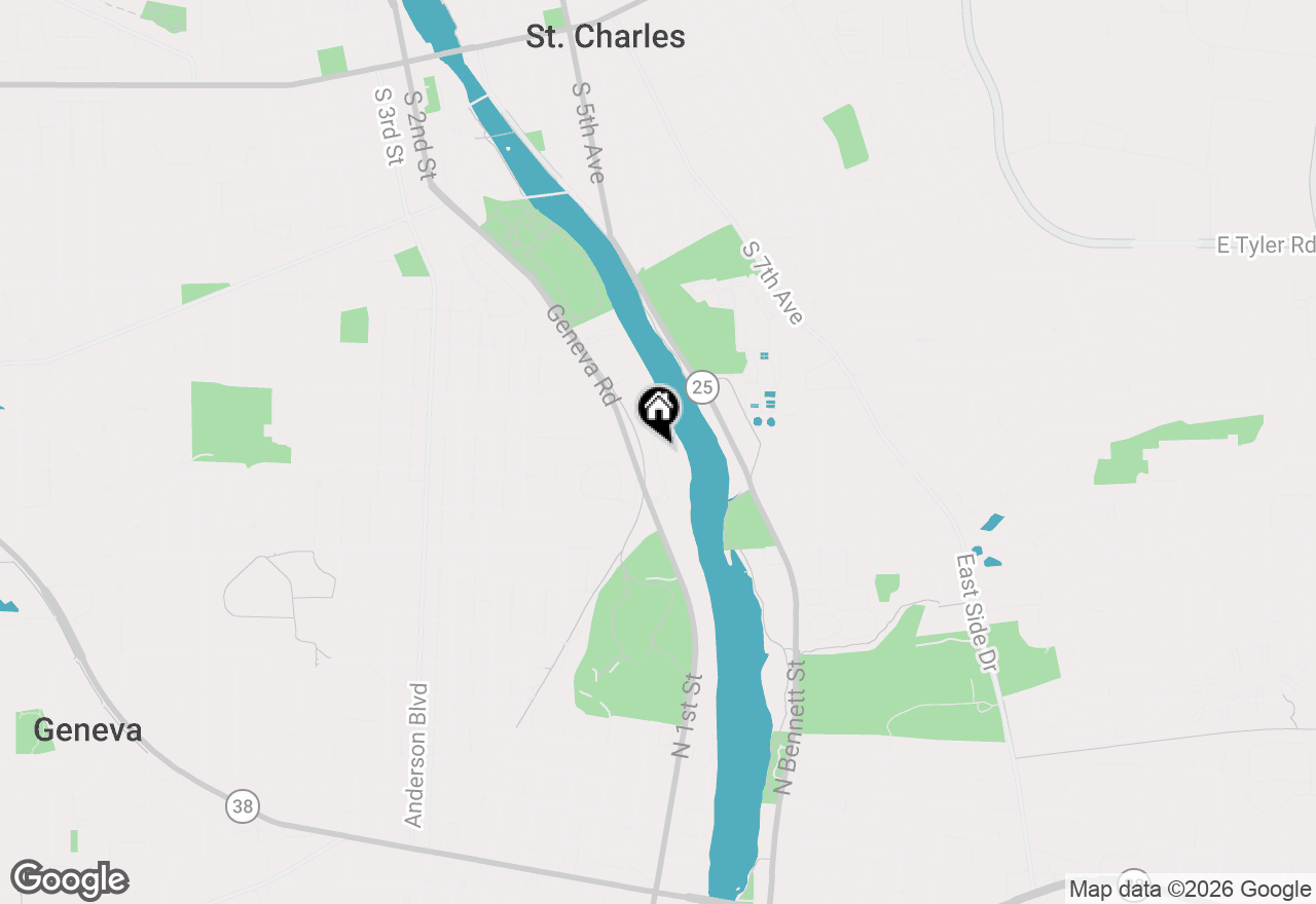 Map of 1186 Willowgate Lane, St. Charles, IL 60174