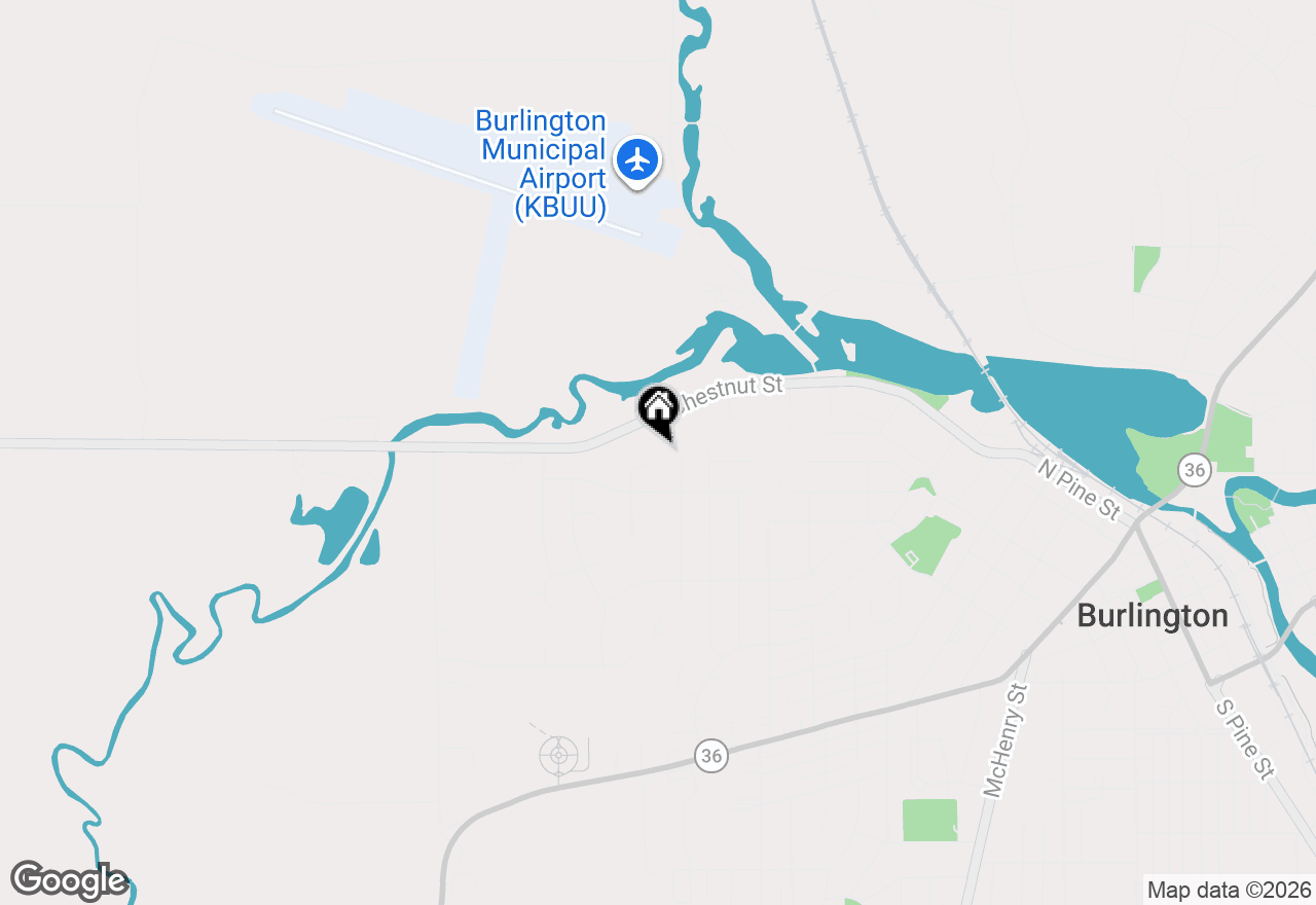 Map of 432 Stonewall Ct, Burlington, WI 53105