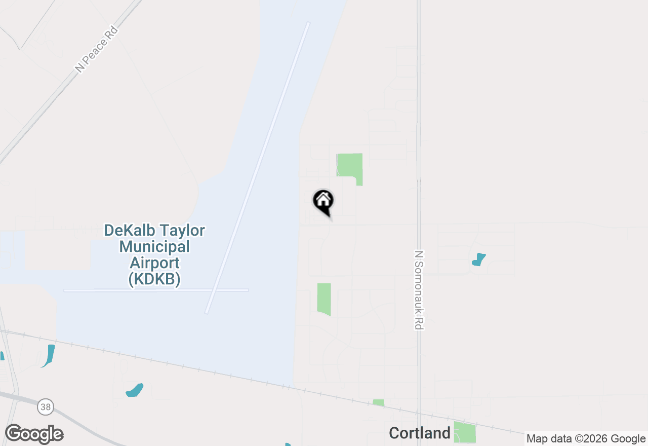 Map of 215 W Cortland Center Road #-, Cortland, IL 60112