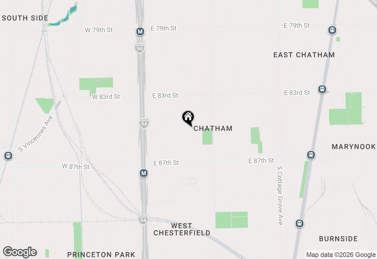 Map of 8500 S Prairie Avenue, Chicago, IL 60619