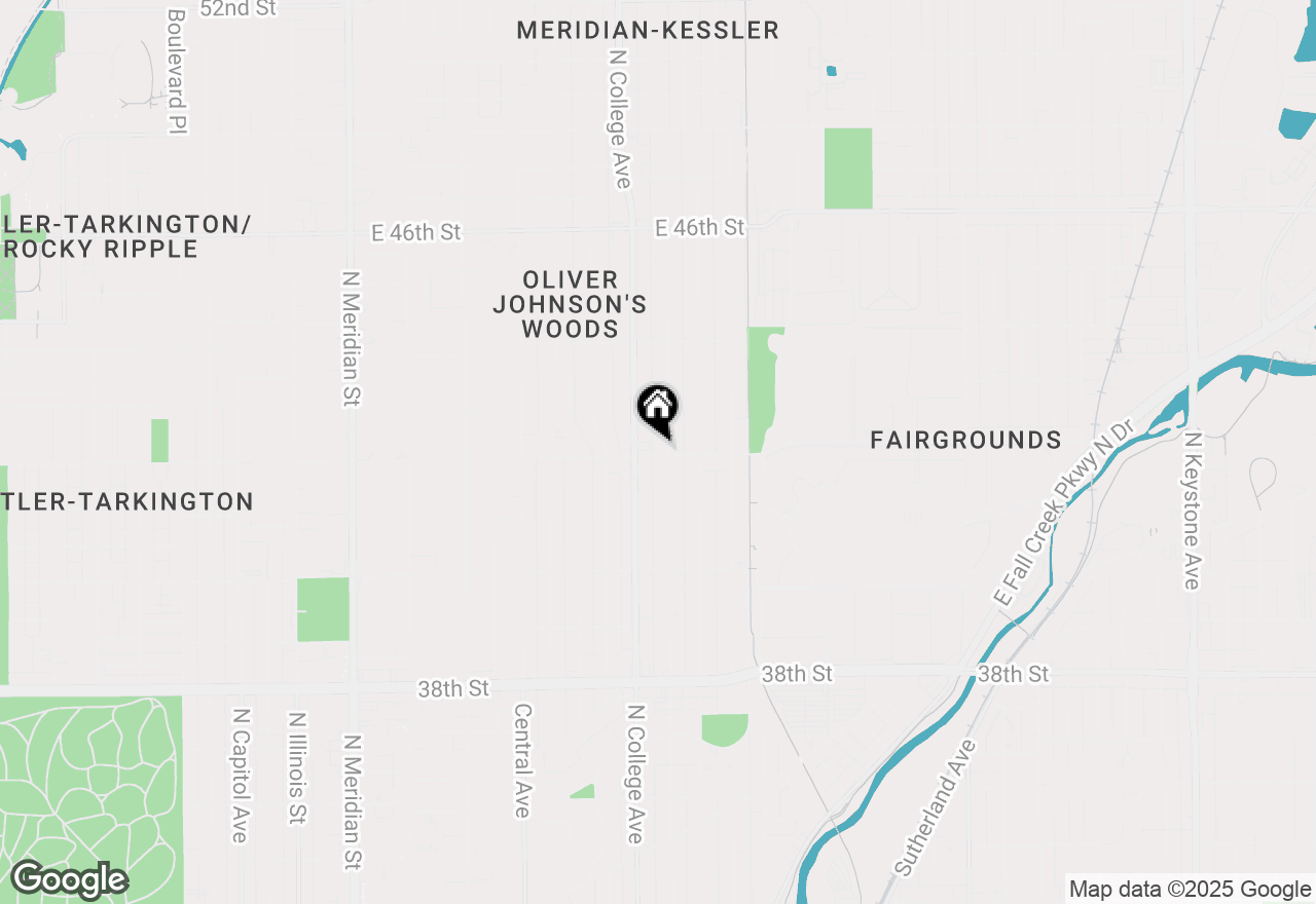 Map of 762 E 42nd Street, Indianapolis, IN 46205