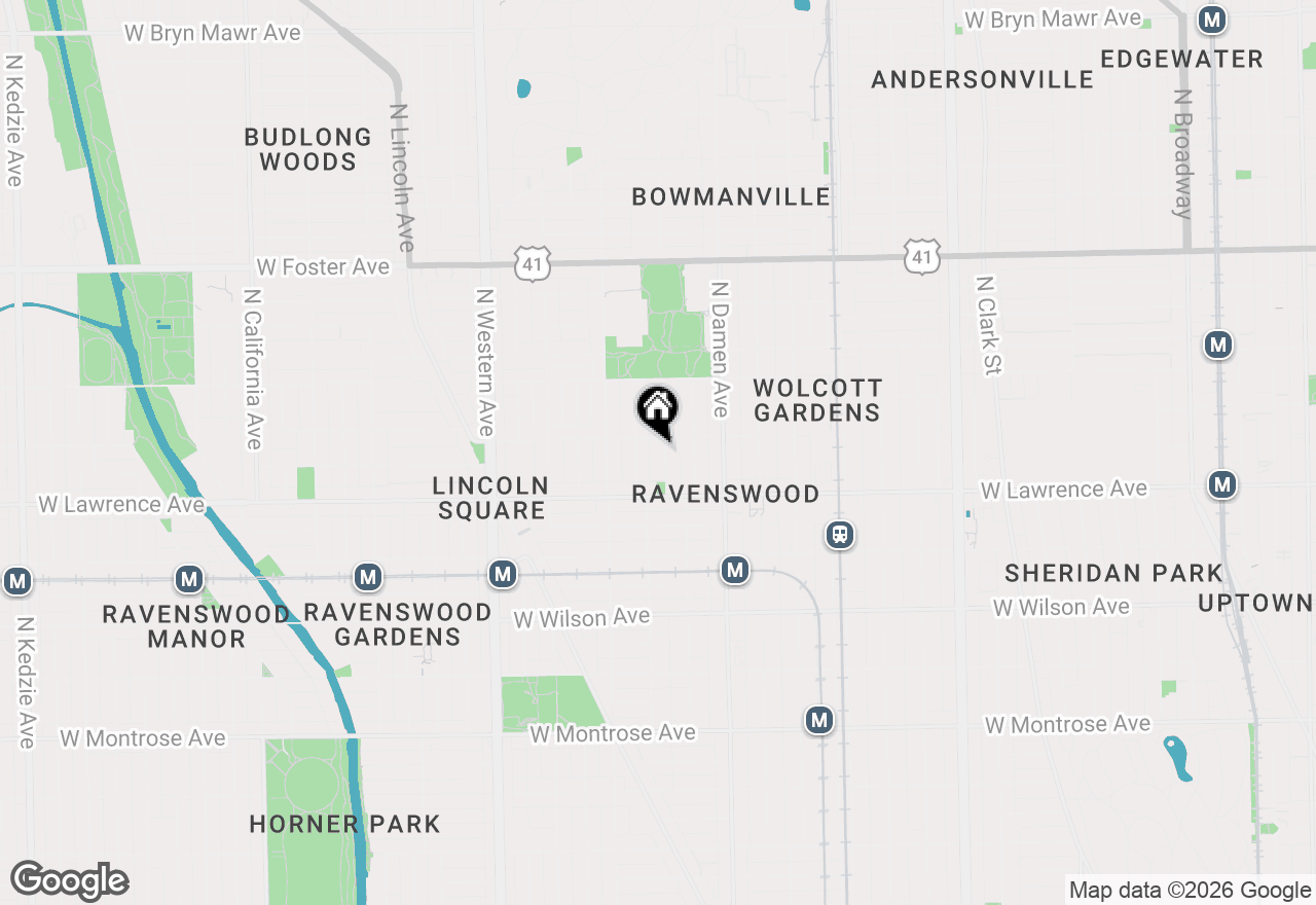 Map of 4844 N Hoyne Avenue #2N, Chicago, IL 60625
