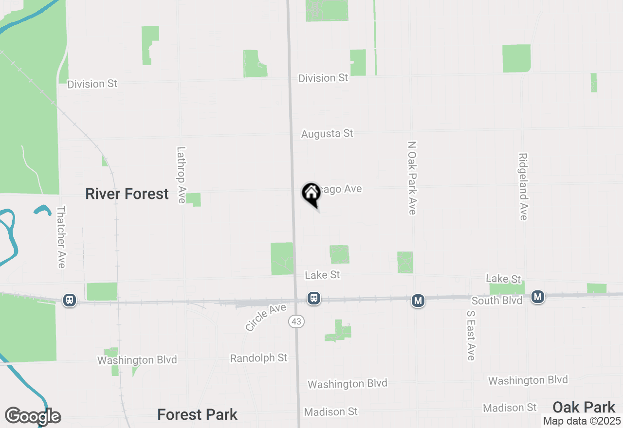 Map of 318 N Maple Avenue #3S, Oak Park, IL 60302