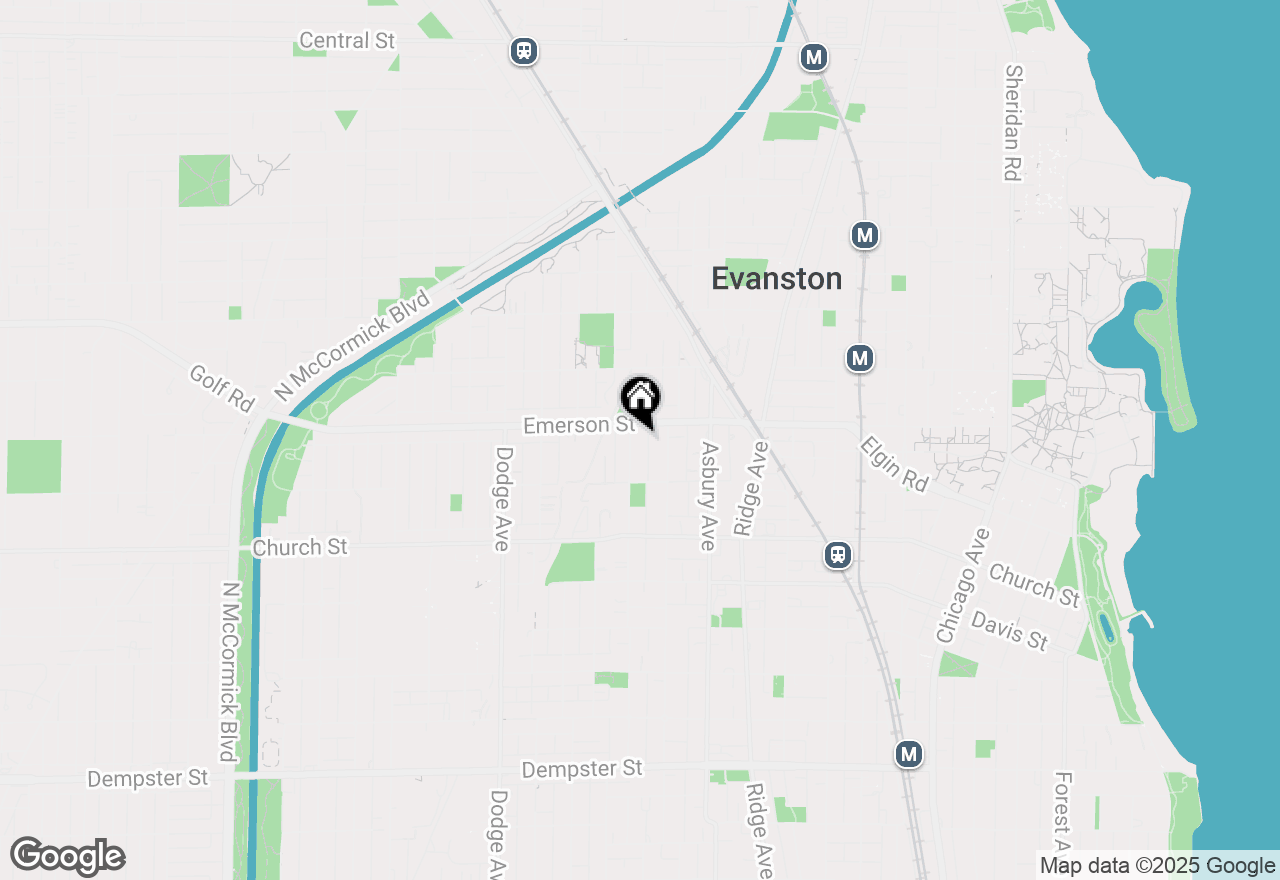 Map of 1837 Ashland Avenue, Evanston, IL 60201