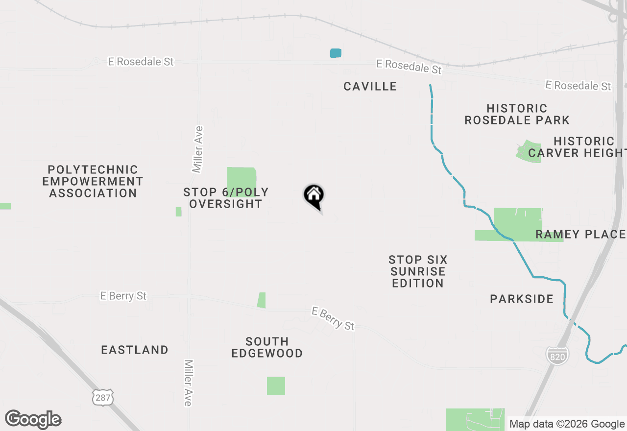 Map of 2421 Langston Street, Fort Worth, TX 76105