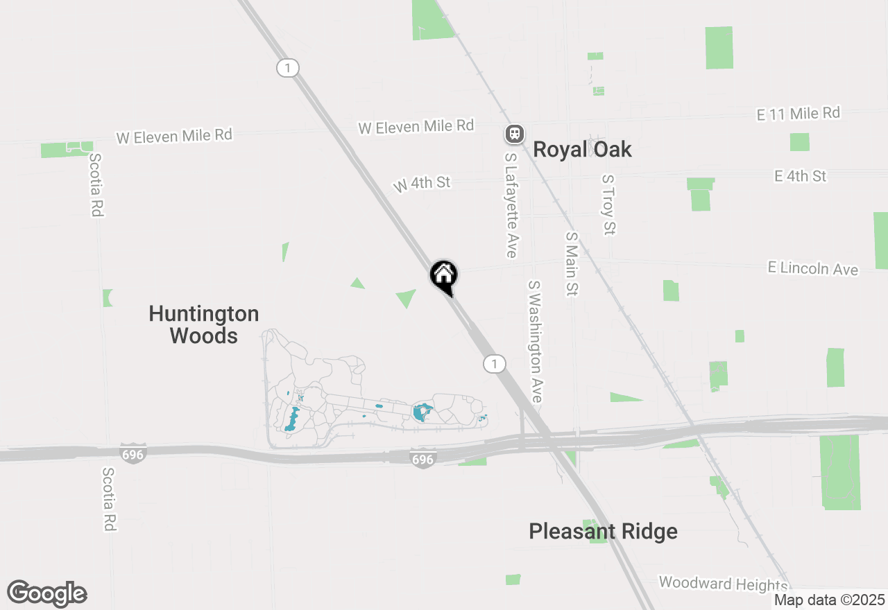 Map of 25863 Woodward Avenue, Royal Oak, MI 48067