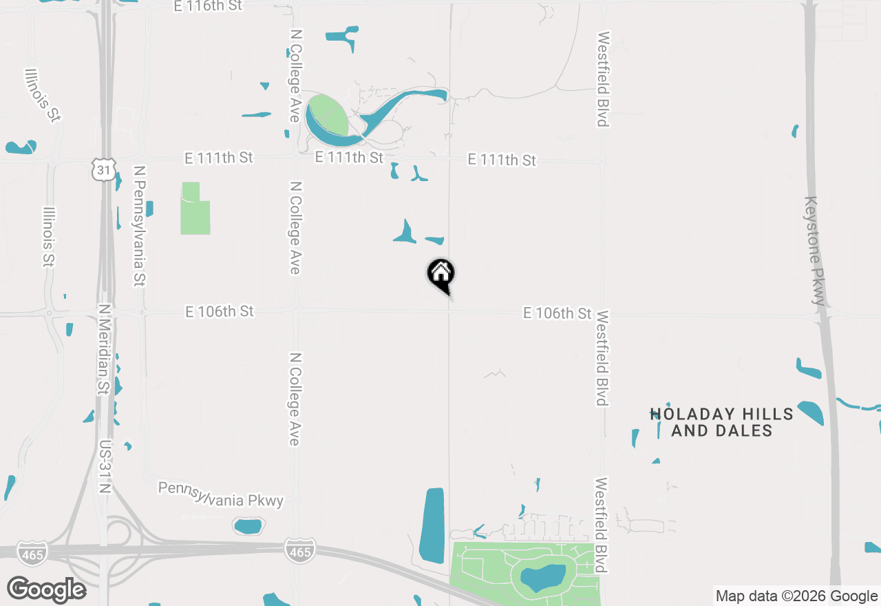 Map of 1135 Clairborne Court, Carmel, IN 46280