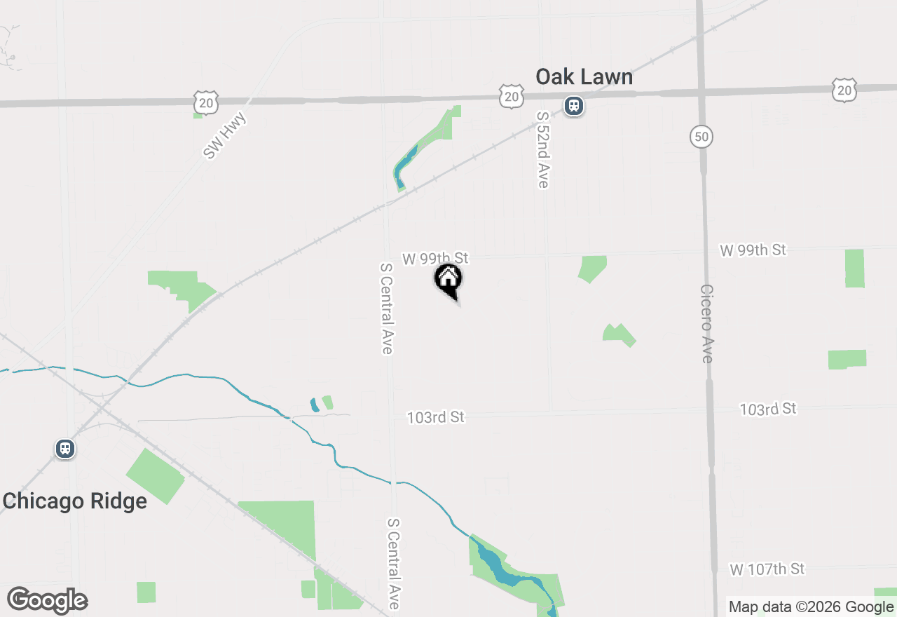 Map of 5425 Drury Lane, Oak Lawn, IL 60453