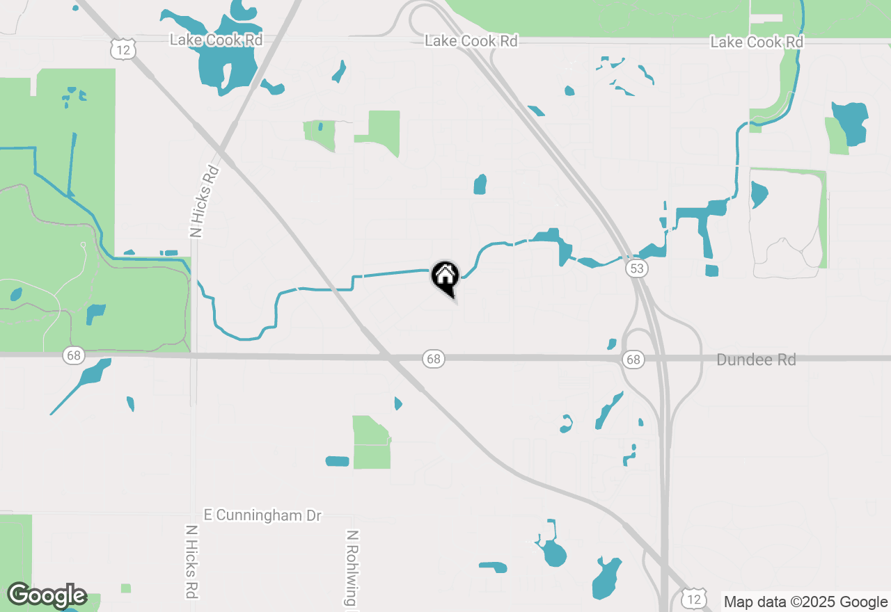 Map of 1034 E Tulip Way, Palatine, IL 60074