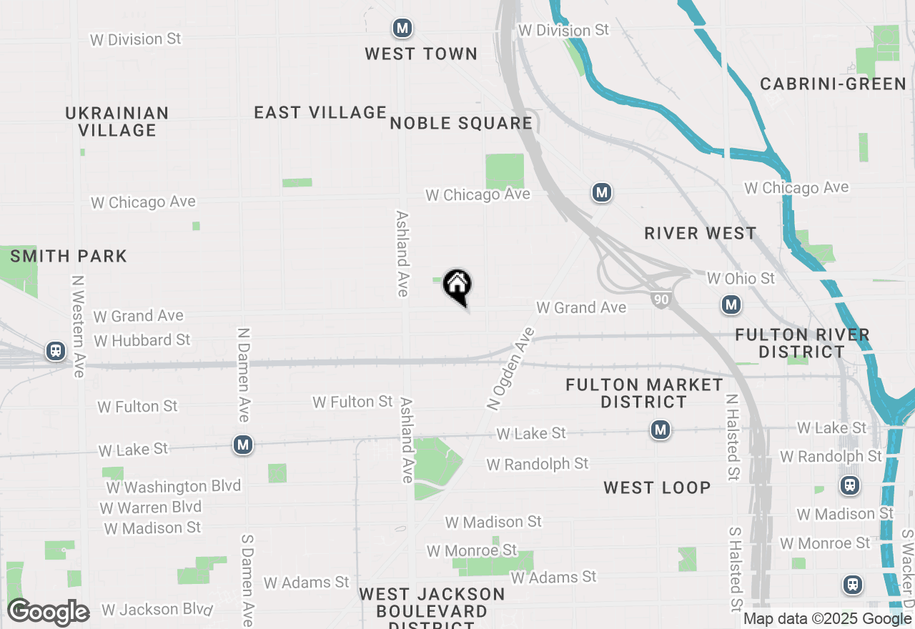 Map of 1449 W Grand Avenue #2W, Chicago, IL 60642