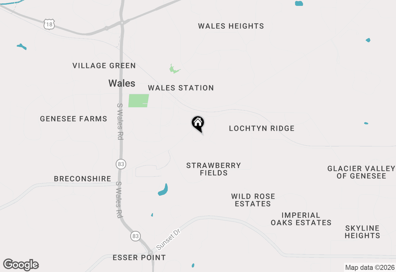 Map of 205 Kummrow Ct, Wales, WI 53183