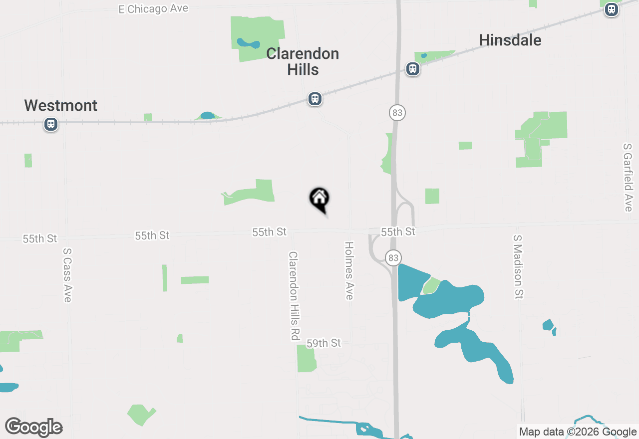 Map of 258 S Prospect Avenue, Clarendon Hills, IL 60514