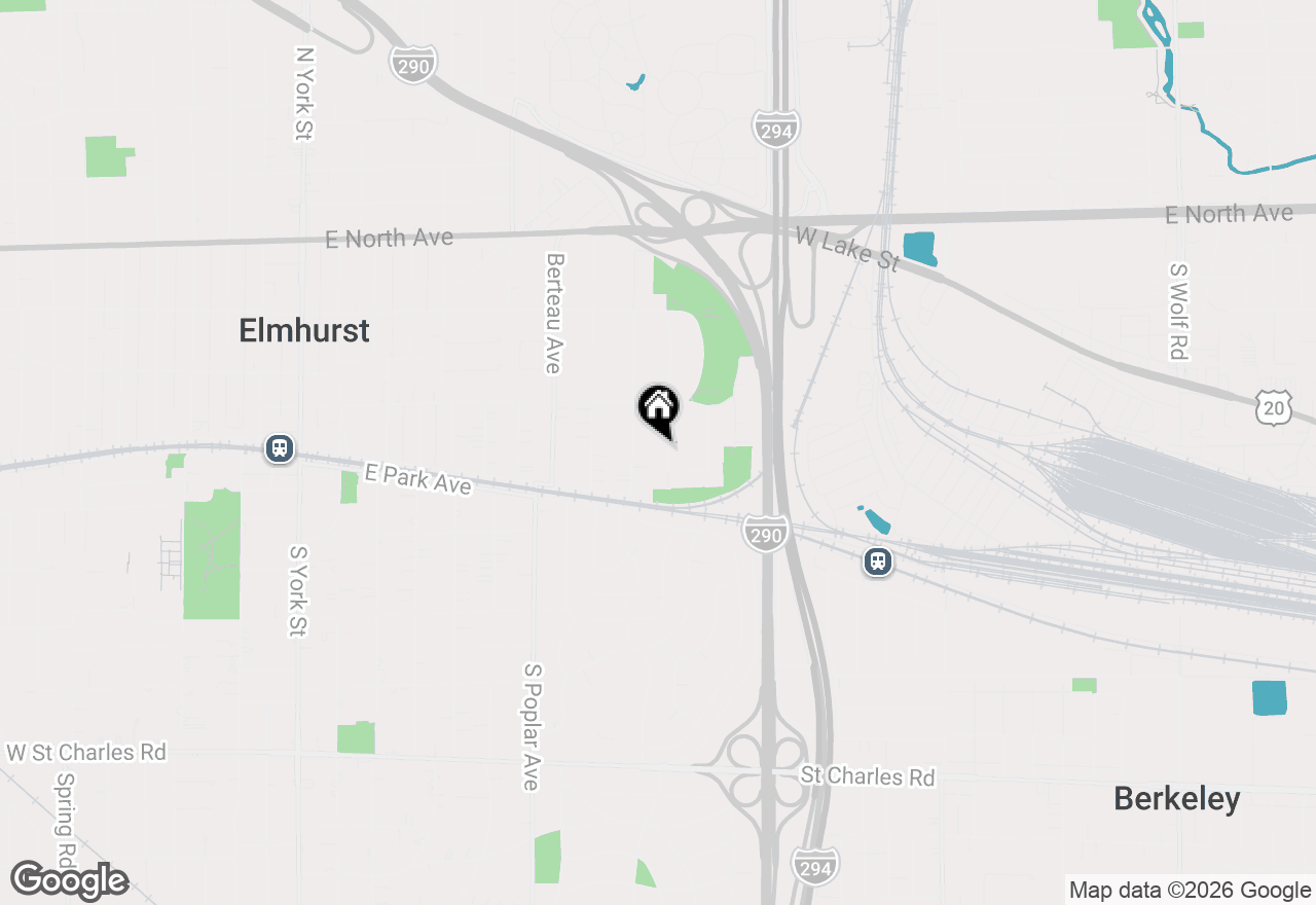 Map of 134 N Caroline Avenue, Elmhurst, IL 60126