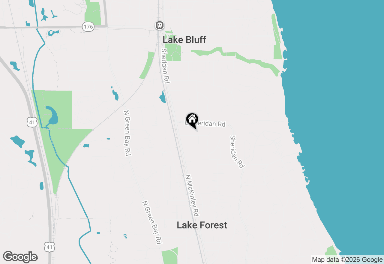 Map of 204 Park Avenue, Lake Forest, IL 60045