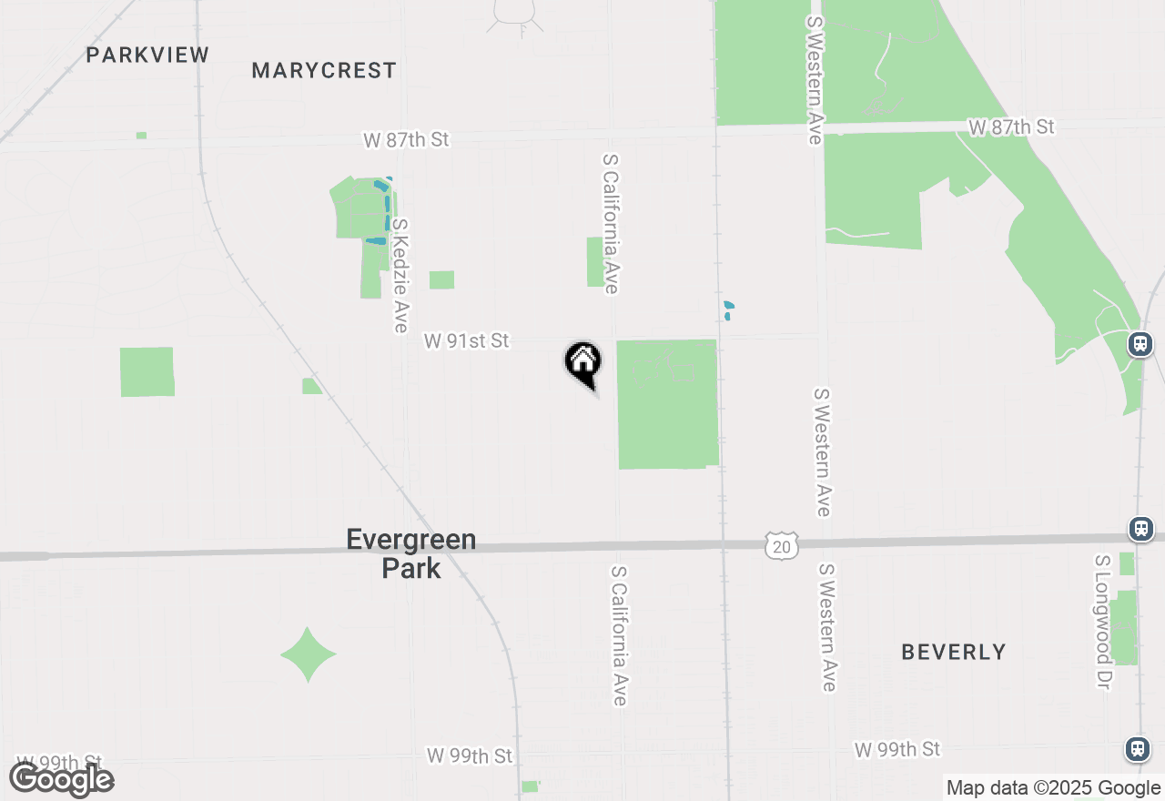 Map of 9210 S Mozart Avenue, Evergreen Park, IL 60805