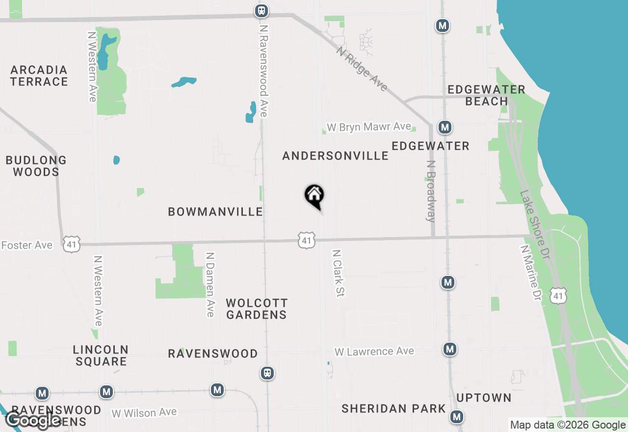 Map of 1613 W Berwyn Avenue #1, Chicago, IL 60640