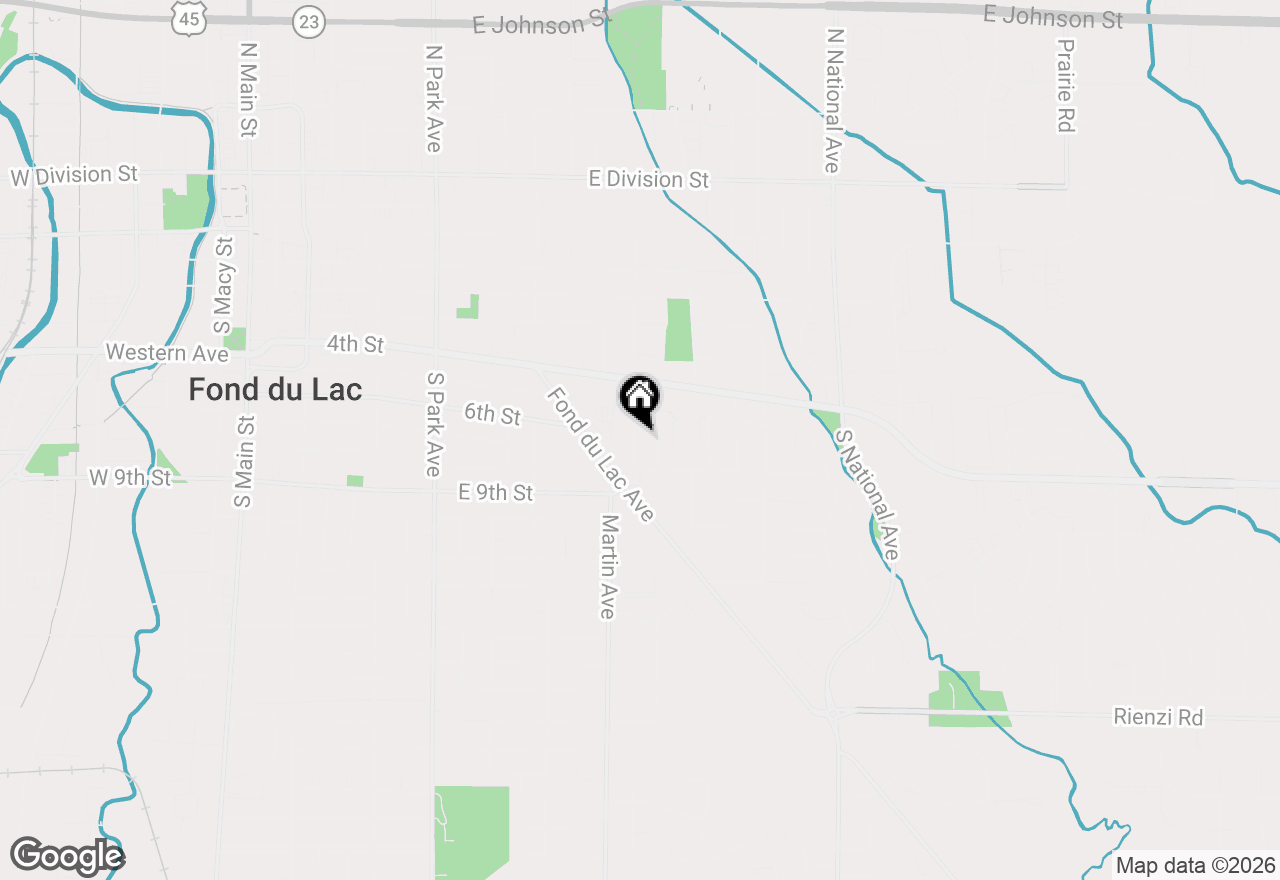 Map of 279 Vincent St, Fond Du Lac, WI 54935