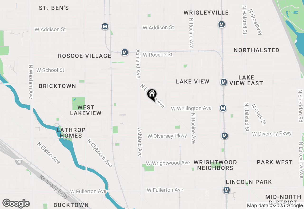 Map of 1501 W Nelson Street #1R, Chicago, IL 60657