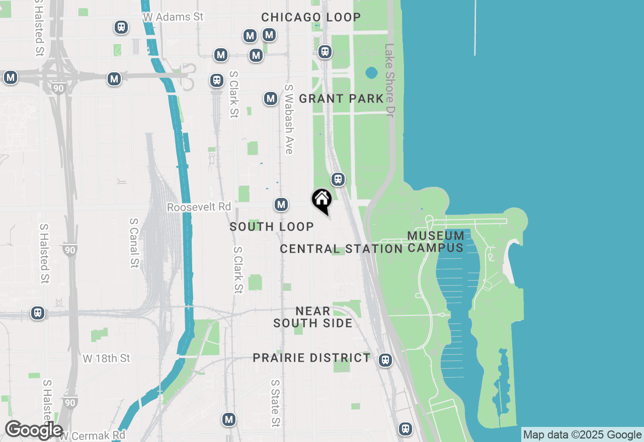 Map of 1250 S Indiana Avenue #702, Chicago, IL 60605