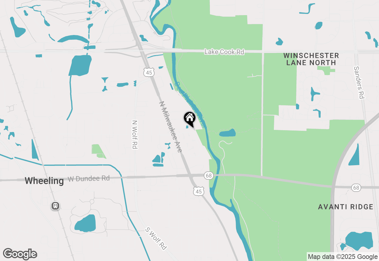 Map of 325 Shadowbend Drive, Wheeling, IL 60090