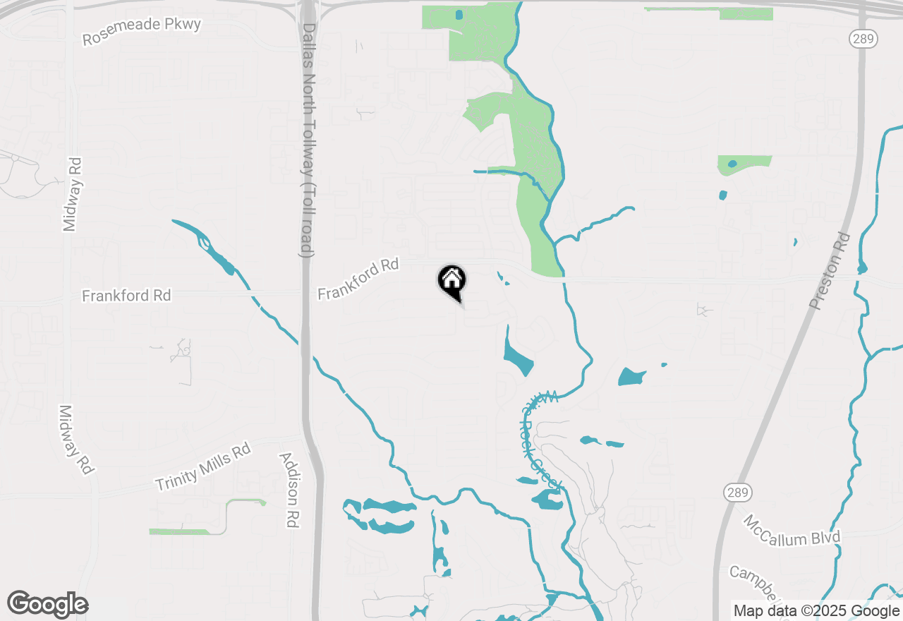 Map of 4520 Banyan Lane, Dallas, TX 75287