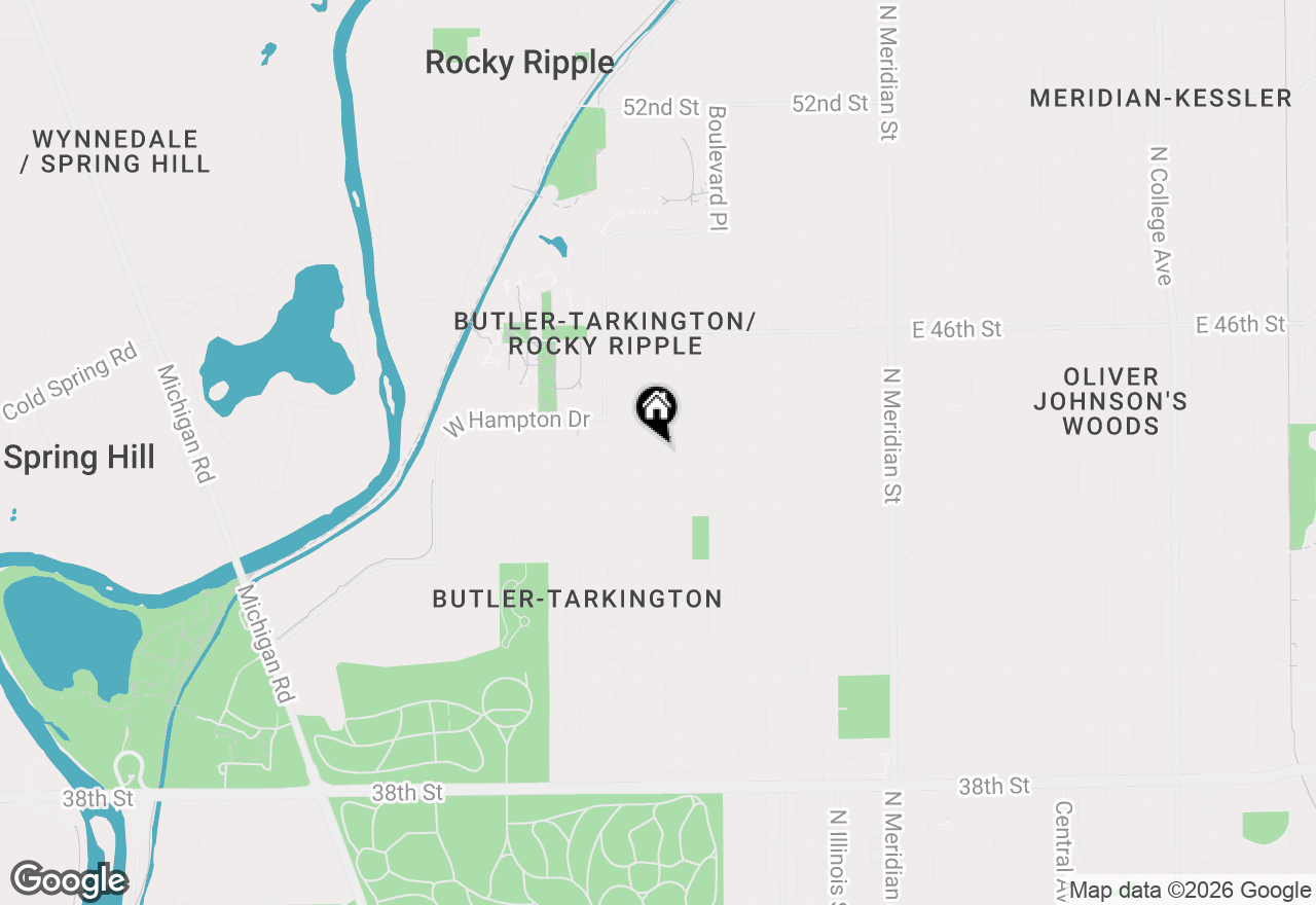 Map of 425 W 44th Street, Indianapolis, IN 46208