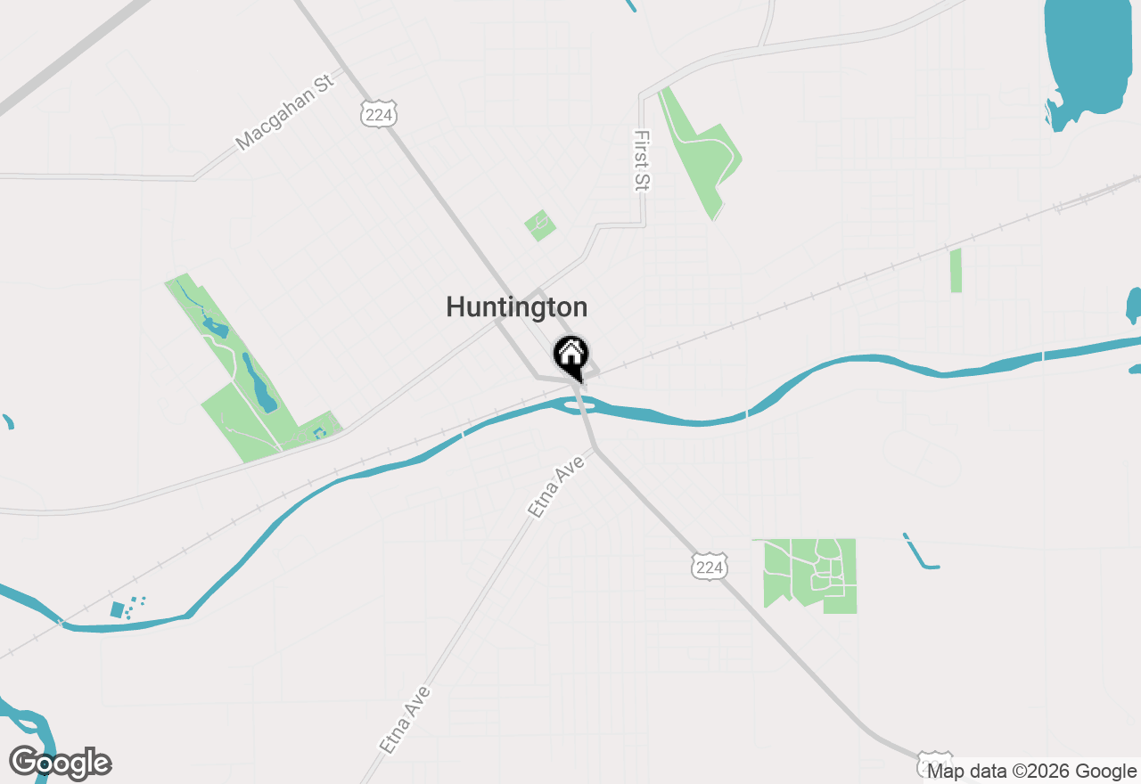 Map of 20 N Jefferson Street, Huntington, IN 46750