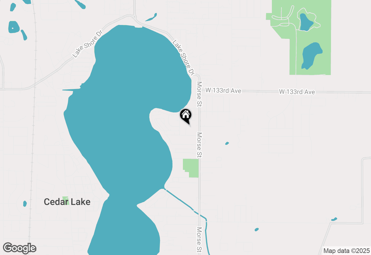 Map of 13463 Beach Place, Cedar Lake, IN 46303