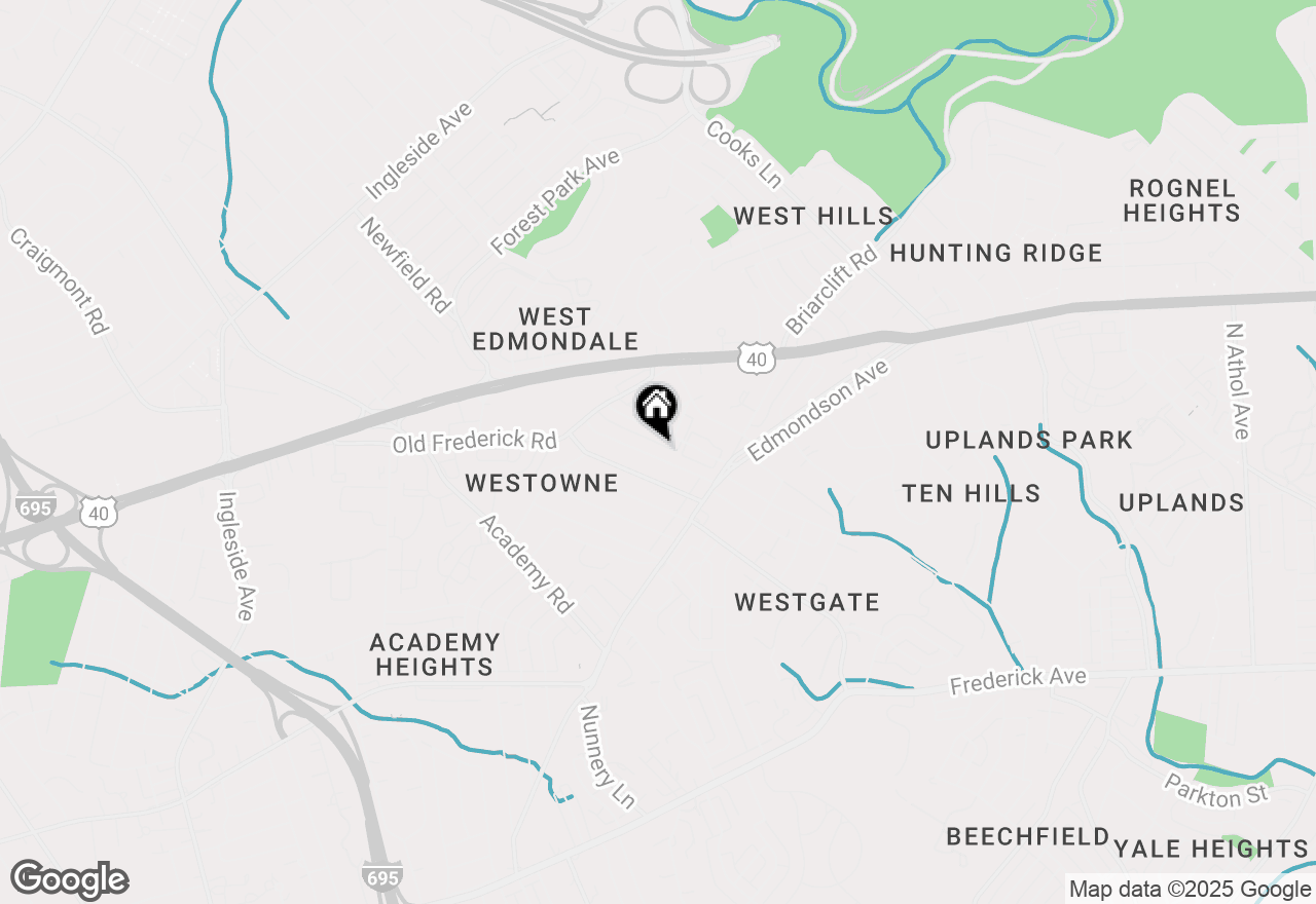 Map of 619 Aldershot Road, Baltimore, MD 21229