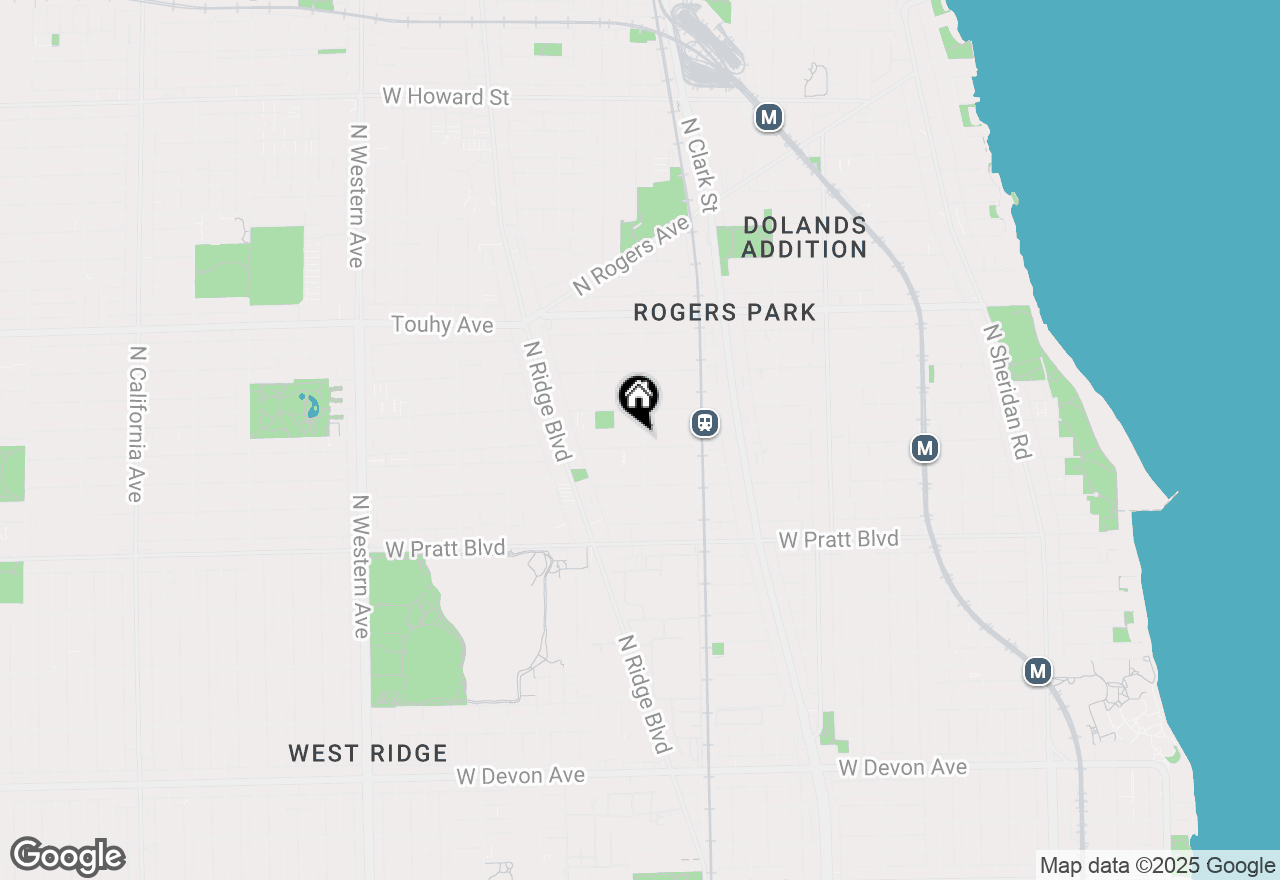 Map of 6970 N Wolcott Avenue #1, Chicago, IL 60626