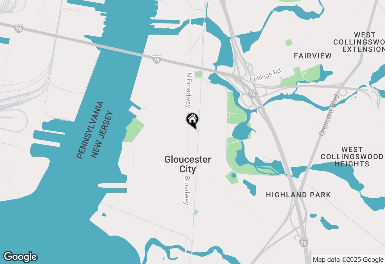 Map of 527 Monmouth Street, Gloucester City, NJ 08030