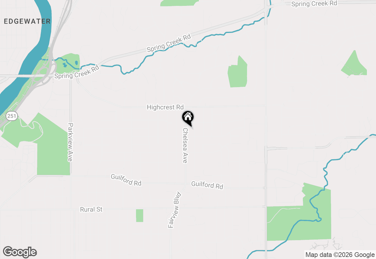Map of 1521 Chelsea Avenue, Rockford, IL 61107