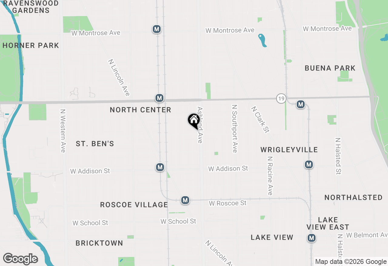 Map of 1624 W Grace Street #1, Chicago, IL 60613