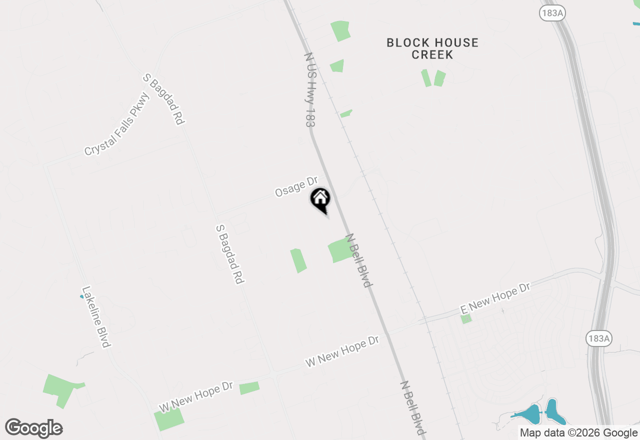 Map of 2602 Peach Tree Ln, Cedar Park, TX 78613