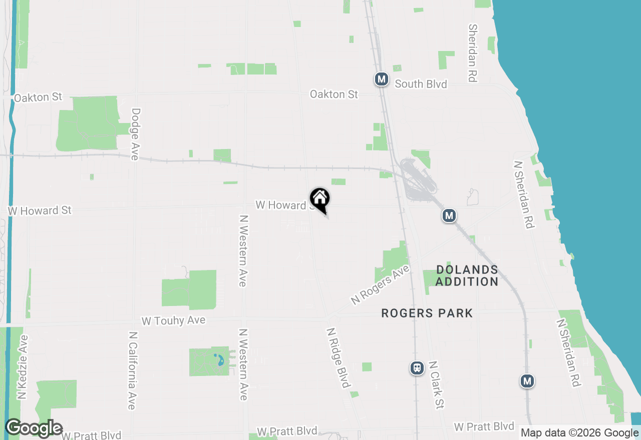 Map of 7522 N Hoyne Avenue #2N, Chicago, IL 60645