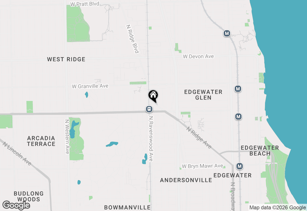 Map of 6060 N Ridge Avenue #1A, Chicago, IL 60660