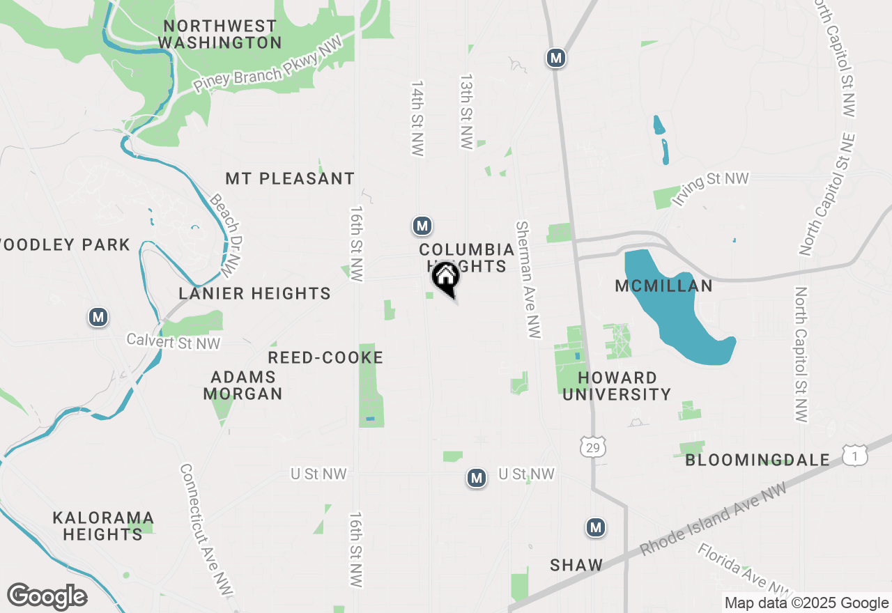 Map of 1331 Fairmont Street Nw #A, Washington, DC 20009