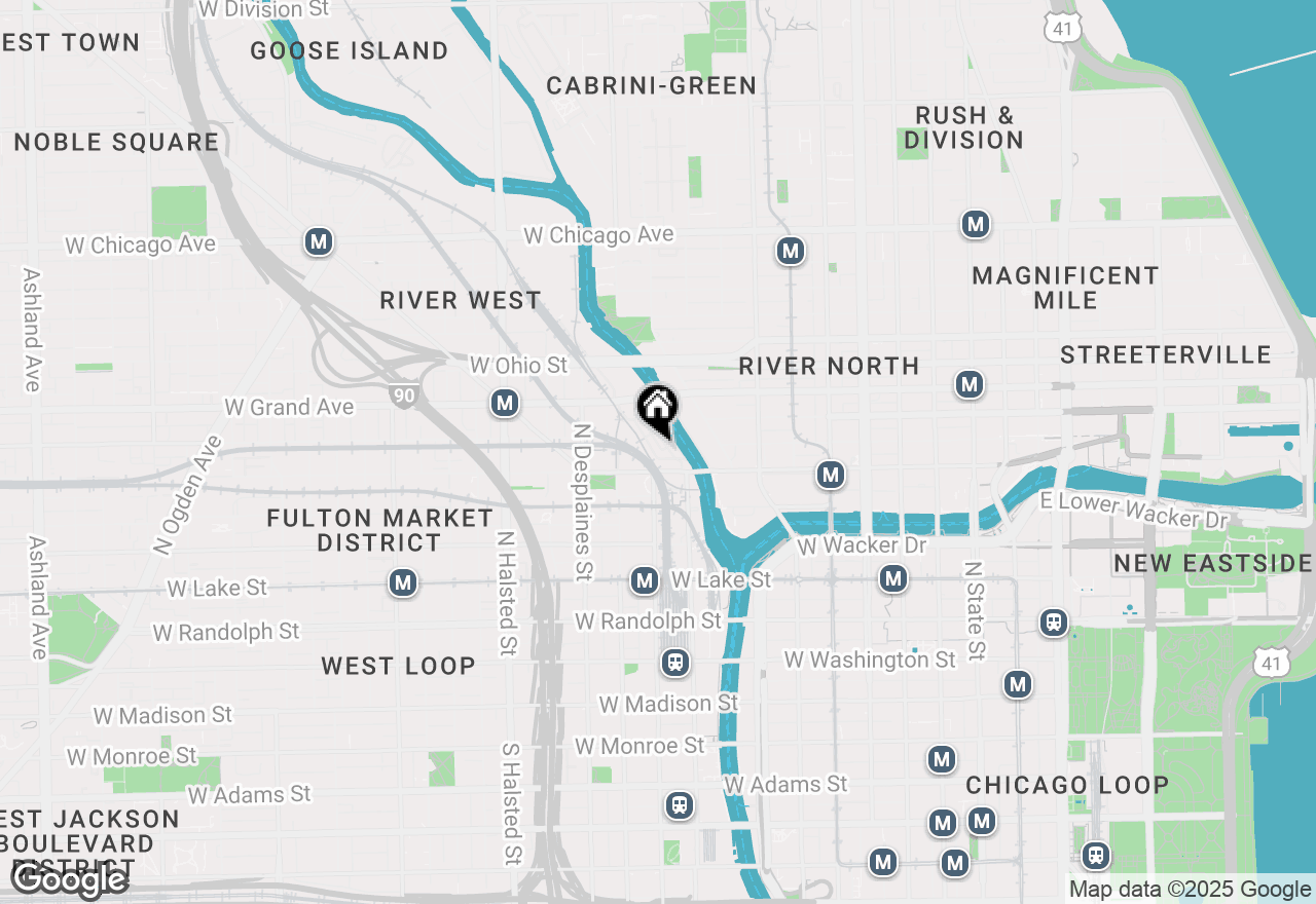 Map of 421 N Clinton Street, Chicago, IL 60654