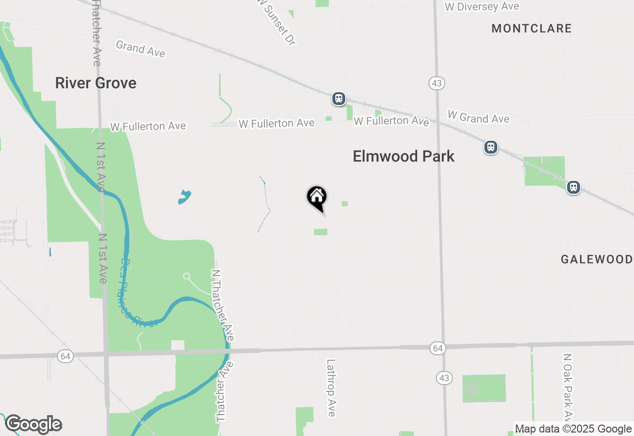 Map of 2031 N 76th Court, Elmwood Park, IL 60707