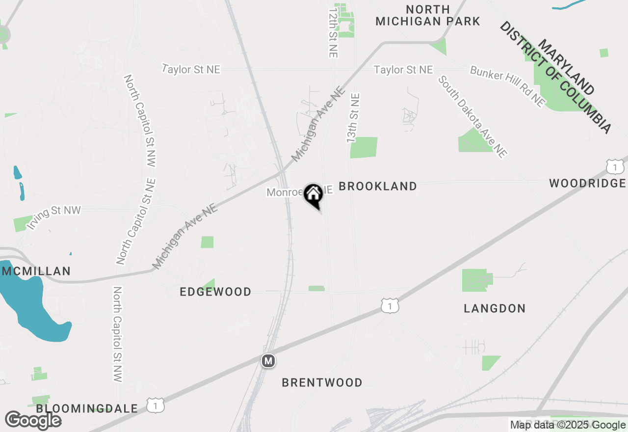 Map of 1014 Kearny Street Ne, Washington, DC 20017