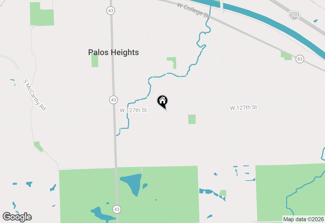 Map of 6819 W 127th Street, Palos Heights, IL 60463