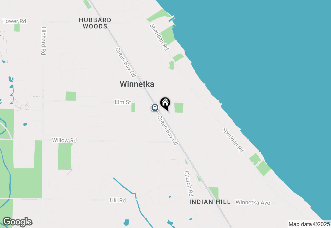 Map of 730 Oak Street, Winnetka, IL 60093