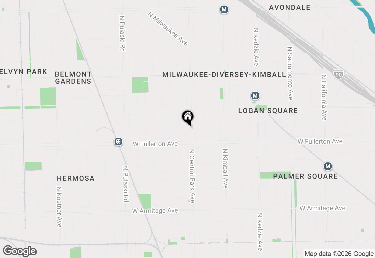 Map of 2448-50 N Central Park Avenue, Chicago, IL 60647